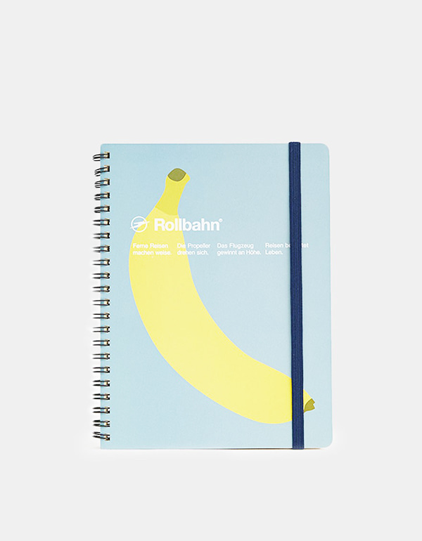 A5 Rollbahn Spiral Notebook in Banana